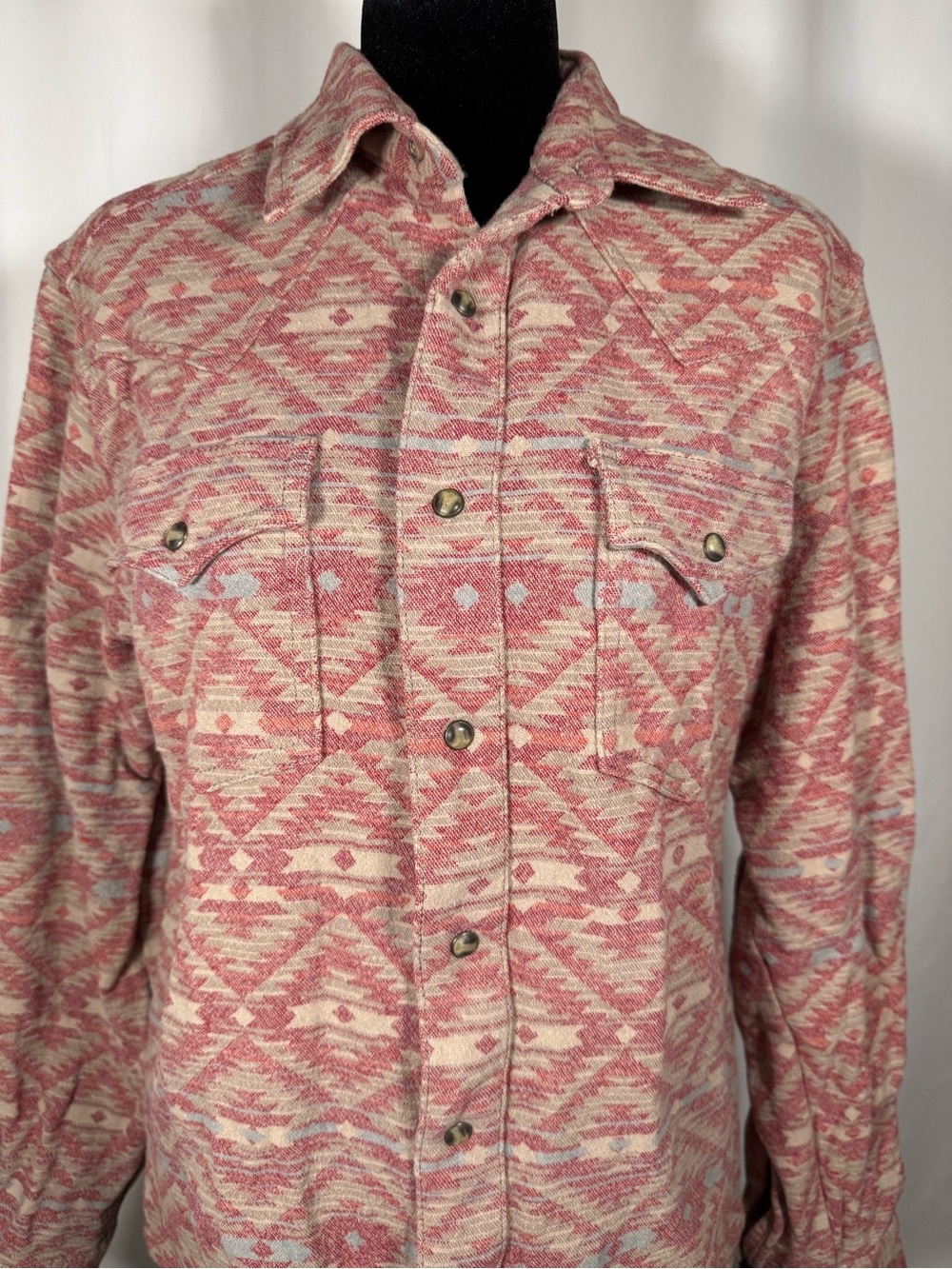 Wrangler Retro Button-Up Jacket in Pink and Cream